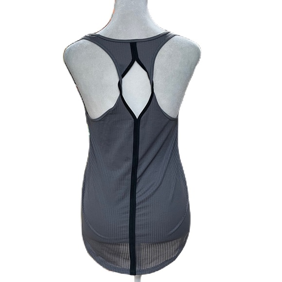 Under Armour Gray with Black Stripe Racerback Tank Top Size Small - Picture 4 of 10